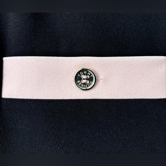 Tommy Hilfiger Classic Scuba Crepe Two Pocket Shift Dress Cap Sleeve Black - Picture 2 of 8